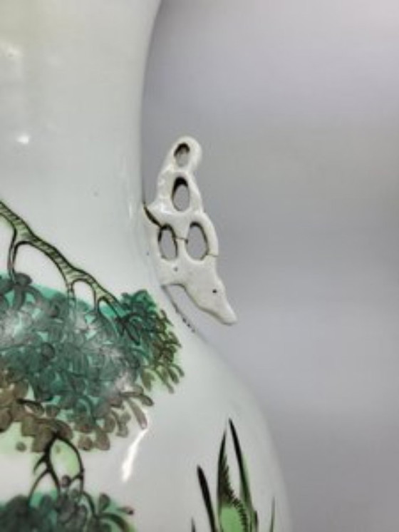 Image 1 of Celadon Vase aus China Porzellan 19th Century