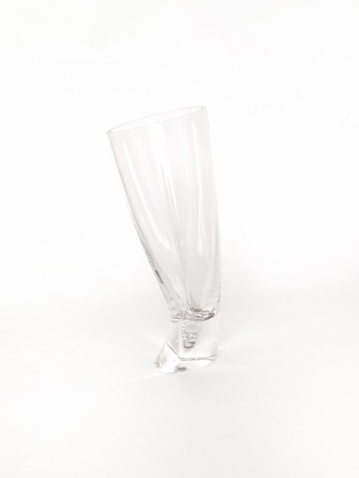 Touch Glass Whiskey Glasses by Angelo Mangiarotti for Cristalleria Colle, 1991, Set of 6