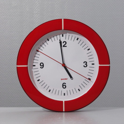 Large Vintage Wall Clock GUZZINI Design Furio Minuti Italy 1990s