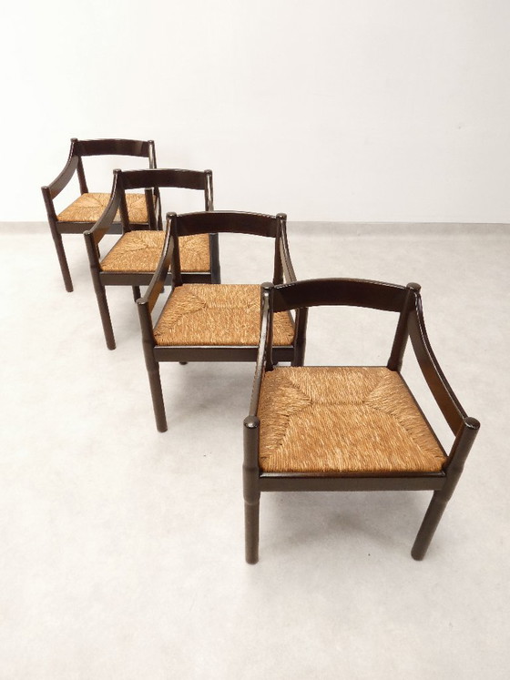 Sillas Cassina Carimate - ratán marrón – Sillas de comedor, Wicker, Vintage (photo 14 of 29)