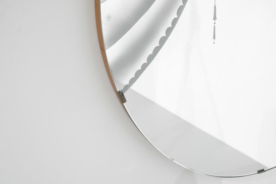 Image 1 of Large Vintage Mirror with Silkscreen, 1950s