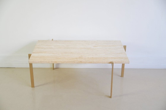 Image 1 of rechteckiger Couchtisch aus Travertin