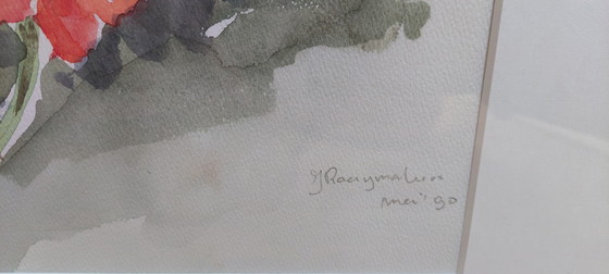 Image 1 of Aquarellmalerei mit Mohnmotiv