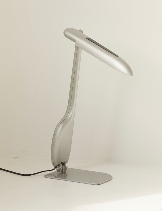 Image 1 of Lampada grigia postmoderna design Philippe Michel vintage circa 1980