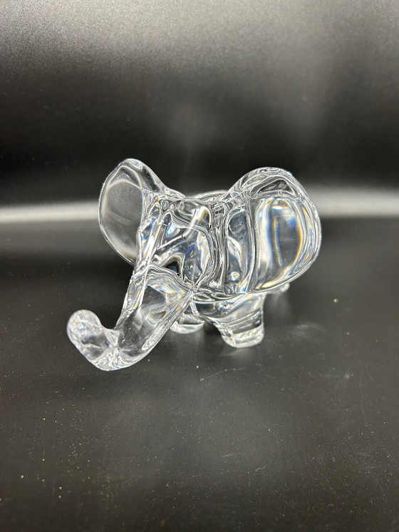 Image 1 of Grande portaoggetti in cristallo a forma di elefante