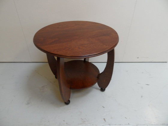 Image 1 of Amsterdam School oak coffee table