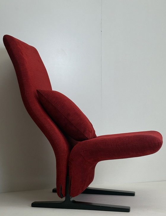 Image 1 of 2 poltrone Concorde rosse design Pierre Paulin Artifort