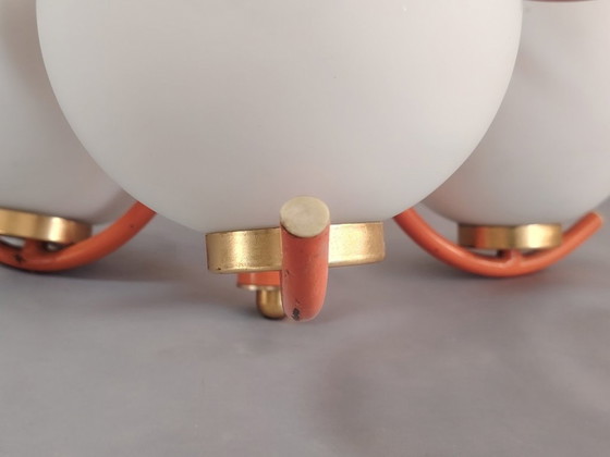 Image 1 of Lampe suspendue futuriste Spoutnik de l'ère spatiale, attribuée à Richard Essig