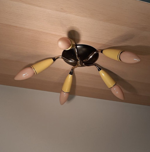 Lampe araignée Sputnik des années 1950. DL.