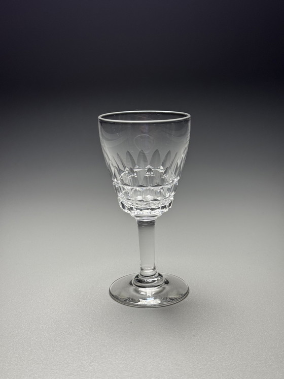 Image 1 of Val Saint Lambert "Service Mery" anni '40 - Set di 8 bicchieri da vino da dessert o da porto in cristallo