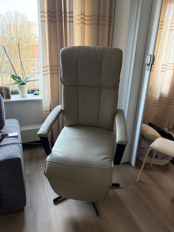 Image 1 of Poltrona da ufficio Prominent Vecchio Stand-up di lusso, come nuova, interamente in pelle, 3 motori e batteria