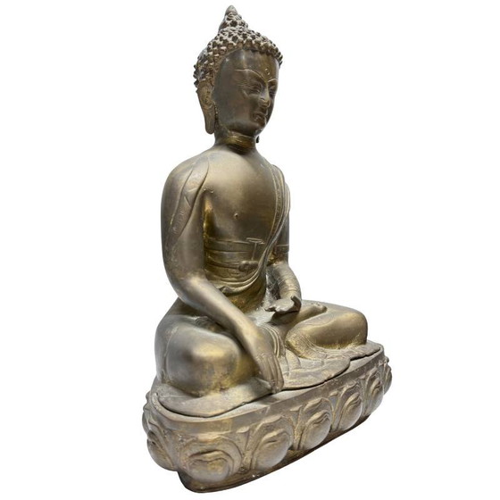 Buddha in bronzo dorato a fuoco – Himalaya – XVIII/XIX secolo – Lotto 453 – Sculture, Bronze (photo 2 of 10)