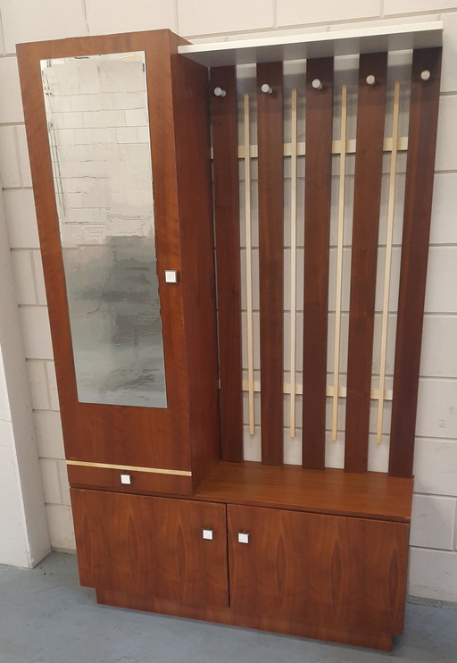 Porte-manteau Armoire murale Armoire à chaussures Miroir Vintage Midcentury Design