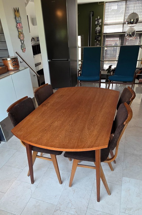 Image 1 of Round/rectangular teak dining table Louis van Teeffelen for webe