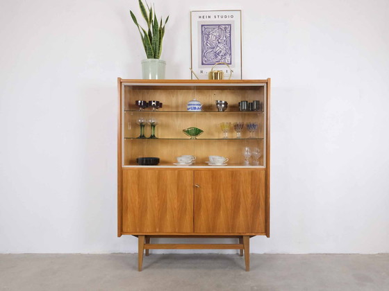 Image 1 of Vintage vitrinekast highboard 50s 60s Midcentury