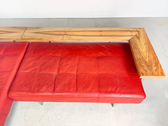 Image 1 of Original Rolf Benz Corner Sofa Dono 6100 Couch Design Sofa Leather Red