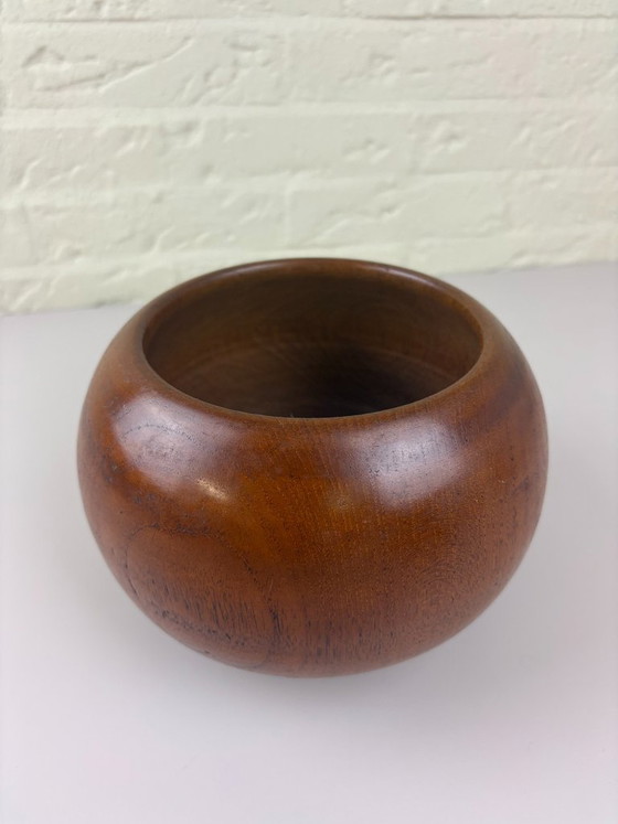 Image 1 of Ciotola vintage danese in teak – Stile moderno di metà secolo