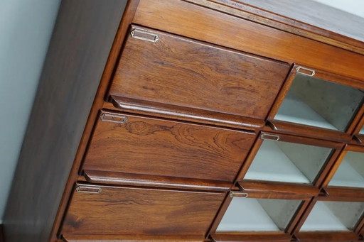 Vintage Dutch oak/mahogany haberdashery cabinet, 1930s