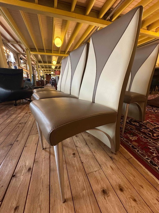 Luxueux ensemble de 6 chaises de salle à manger vintage Formenti