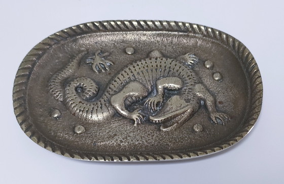 Image 1 of Krokodil presse-papier Brons Begin 20e eeuw