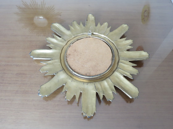 Image 1 of Miroir Soleil Résine Dorée, Italy, 1960-1970