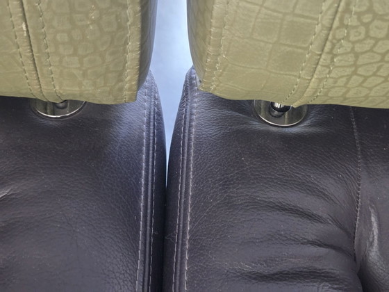 Leolux vintage leather Armchairs 2x – Metal (photo 7 of 8)