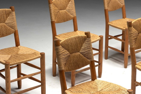 Image 1 of Sedie da pranzo "Bauche" di Charlotte Perriand per Steph Simon, Francia, anni '50