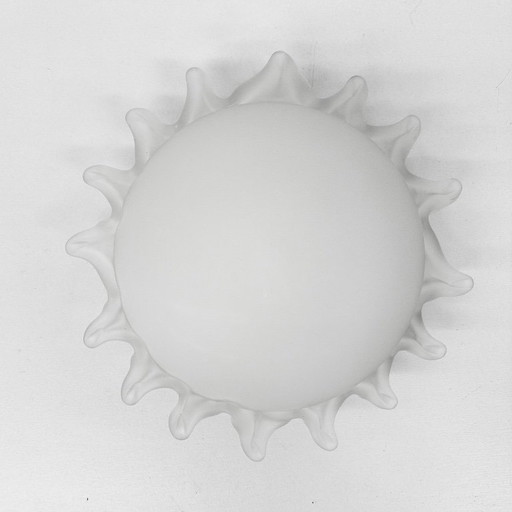 Giberti Italian Murano glass wall lamp sun , 1970s