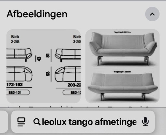 Leolux Tango Bank 2 Pers Als Nieuw! Grijs Alcantara – Banken, Metal, Textile (photo 4 of 5)