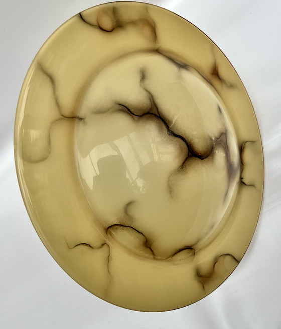 Image 1 of Plafonnier Art déco avec décor fumé (env. années 1930)