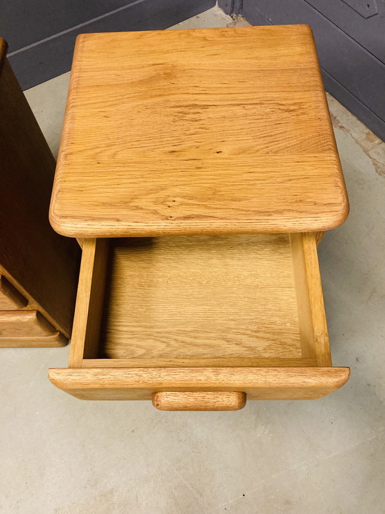 Image 1 of Set of 2 dressers, solid oak, 1980s