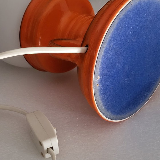 Image 1 of Lampe a poser en céramique orange  space age,1960-70, West Germany 