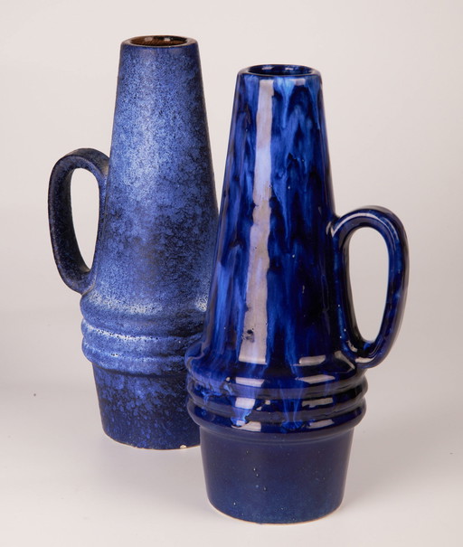 2x vintage Scheurich vases