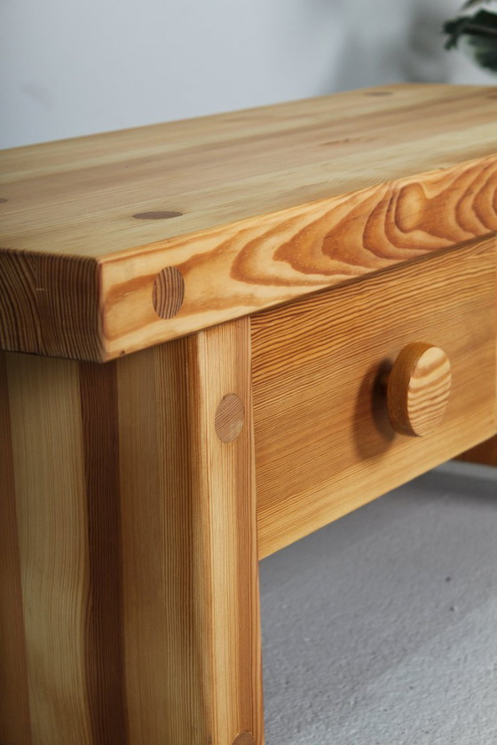 Image 1 of Vintage design pine hall bench