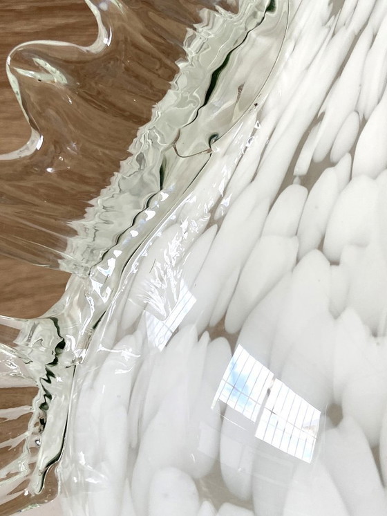 Image 1 of Atypique Vase en Verre Marbré de Murano Verriers Vénitiens Design Poisson-Lune