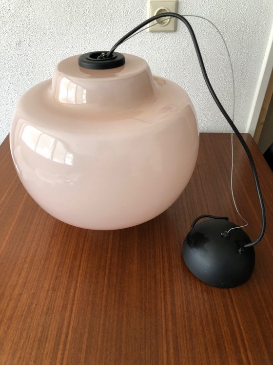 Image 1 of Beautiful large pink Murano Vistosi pendant lamp