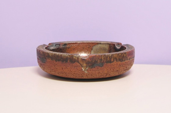 Image 1 of Cendrier en céramique brune Axella