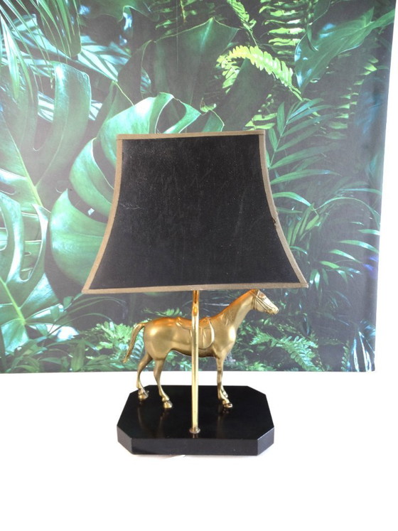 Image 1 of Lampe cheval, style Maison Jansen.