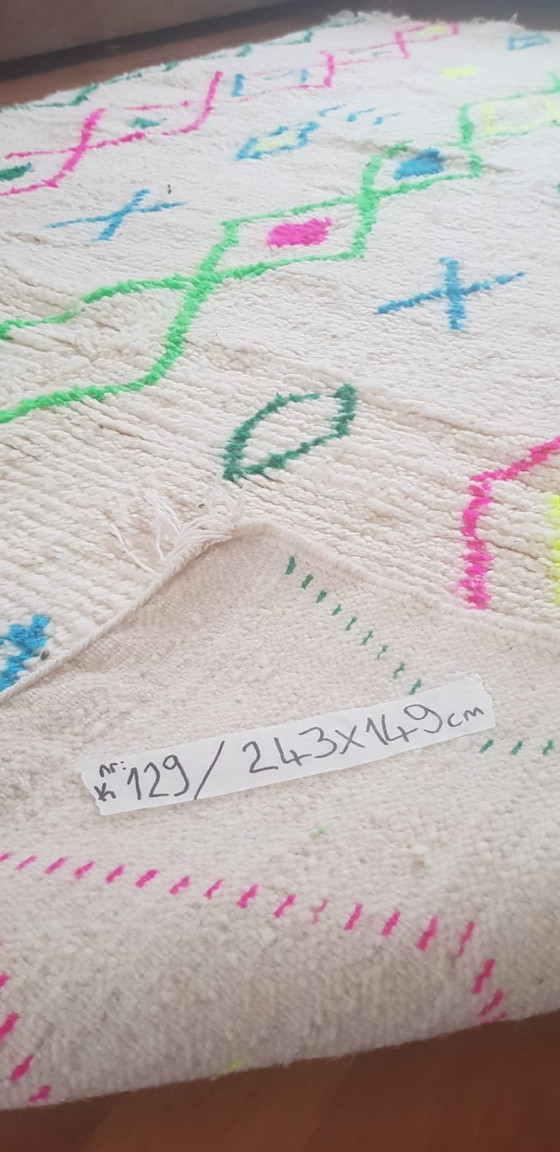 Image 1 of Handgeknoopt Berber kleed wol 243x149cm