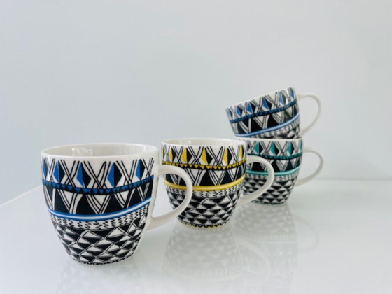 Image 1 of Set di 4 tazze di design finlandese con grafica