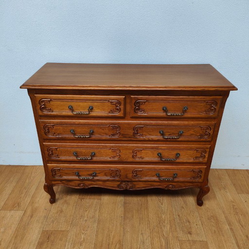 Commode vintage en bois, meuble de salle de bain