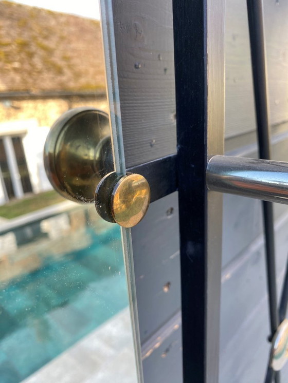 Image 1 of Garderobe wandkapstok entree spiegel 182x64cm 1950 vintage