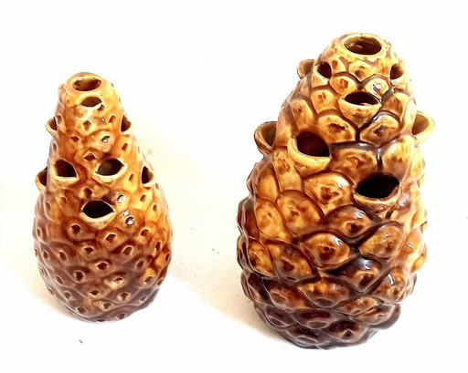 Coppia di stuzzicadenti a forma di ananas degli anni '60