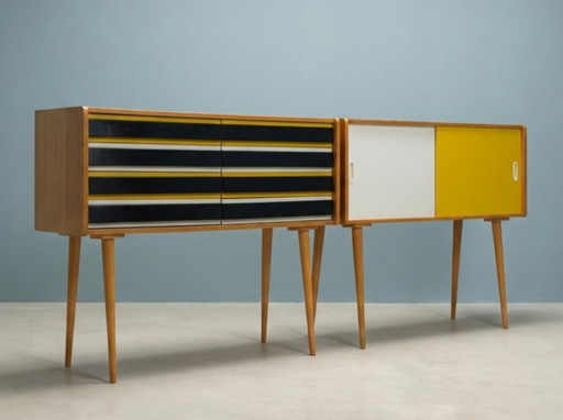 Cassettiera retrò, Jiří Jiroutek, anni '60, Cecoslovacchia