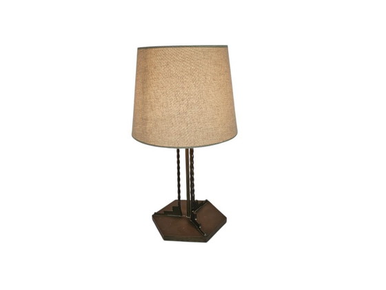 Image 1 of Art déco - style Bauhaus - cuivre - bronze - pieds torsadés - années 1930