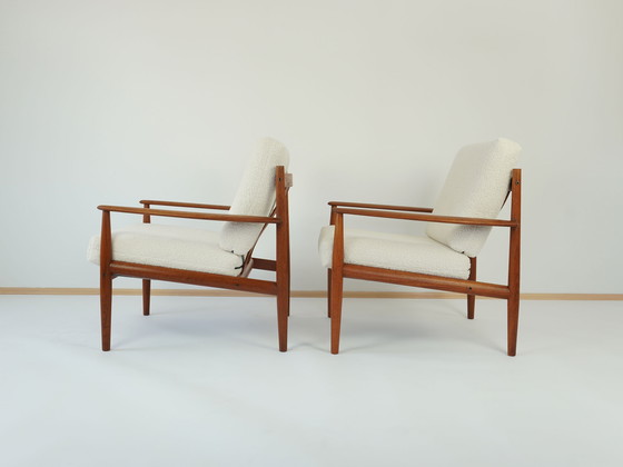Image 1 of Set di 2 poltrone in teak Grete Jalk per France &amp; Son, design danese vintage di metà anni '60