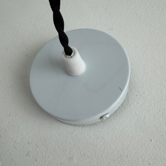 Large Vintage Ovoid Opaline Pendant Lamp 1970 – Glass (photo 4 of 11)