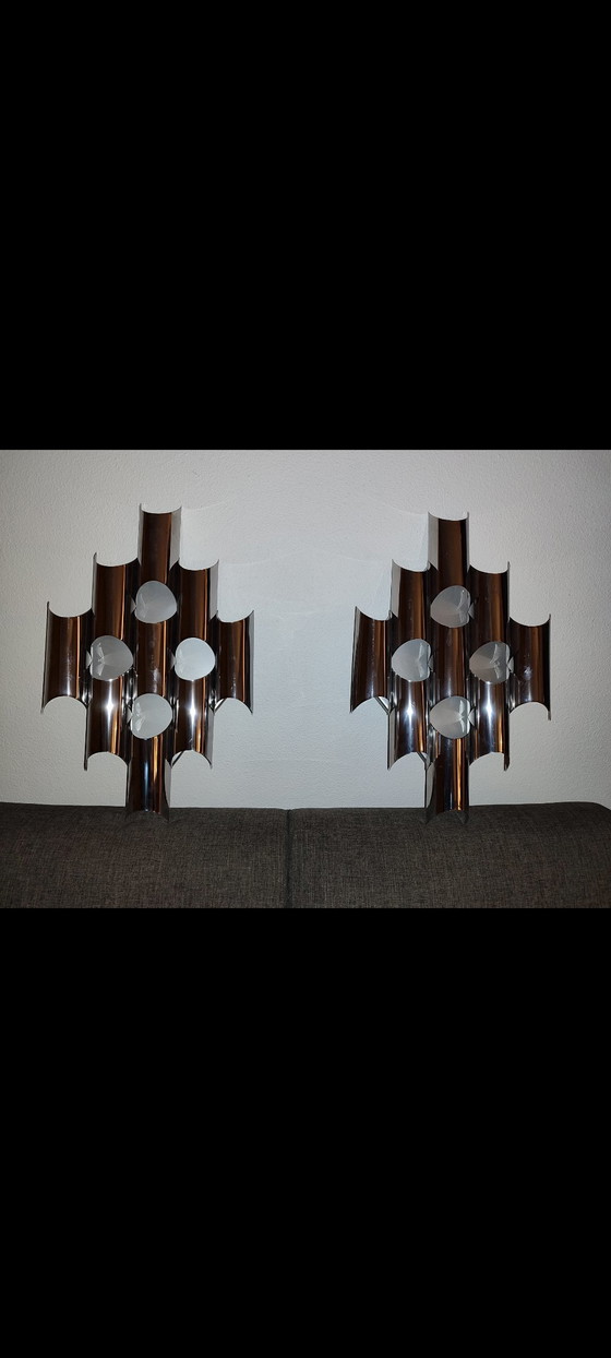 Image 1 of Pair of 1970 Reggianni wall lights