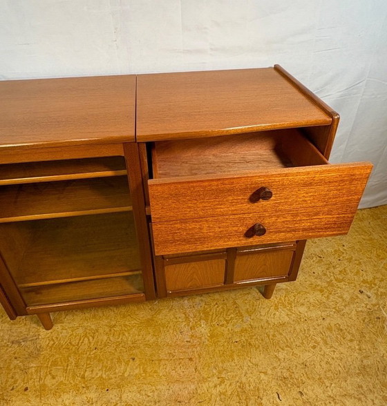 Image 1 of Mid Century Retro Teak Music Cabinet by Nathan (Circa 1960)     A fantastic and funky mid century modern teak music cabinet by N