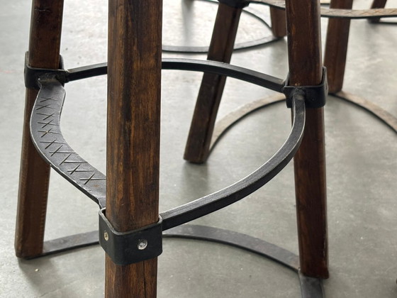 Image 1 of Vintage Brutalist Marbella Stools attributed to Sergio Rodrigues, 1970s, Set of 6